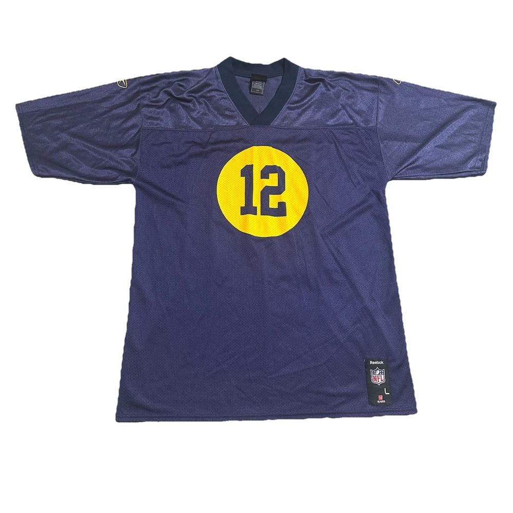 Reebok Aaron Rodgers Green Bay Packers Throwback Jersey Mens L NFL Team Apparel